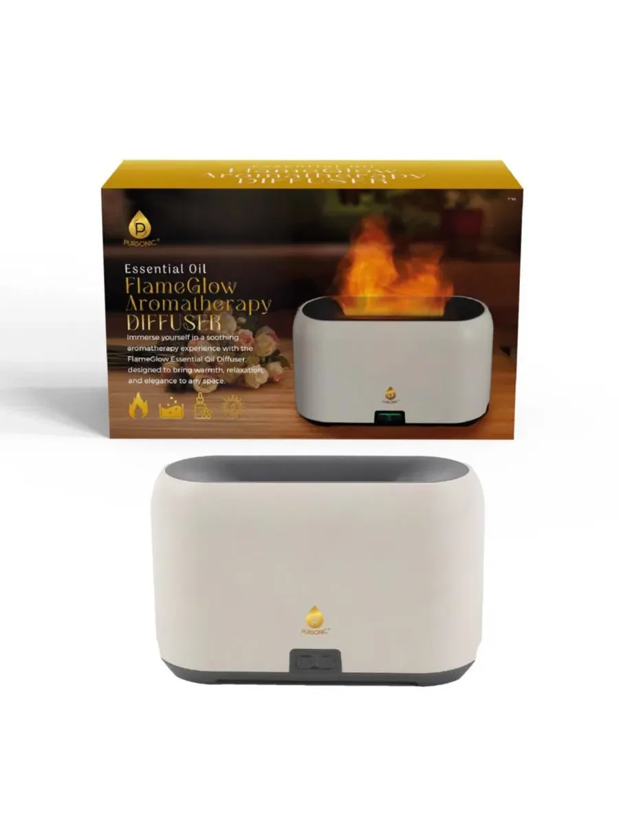 Аромадиффузор с эффектом пламени Essential Oil FlameGlow PURSONIC