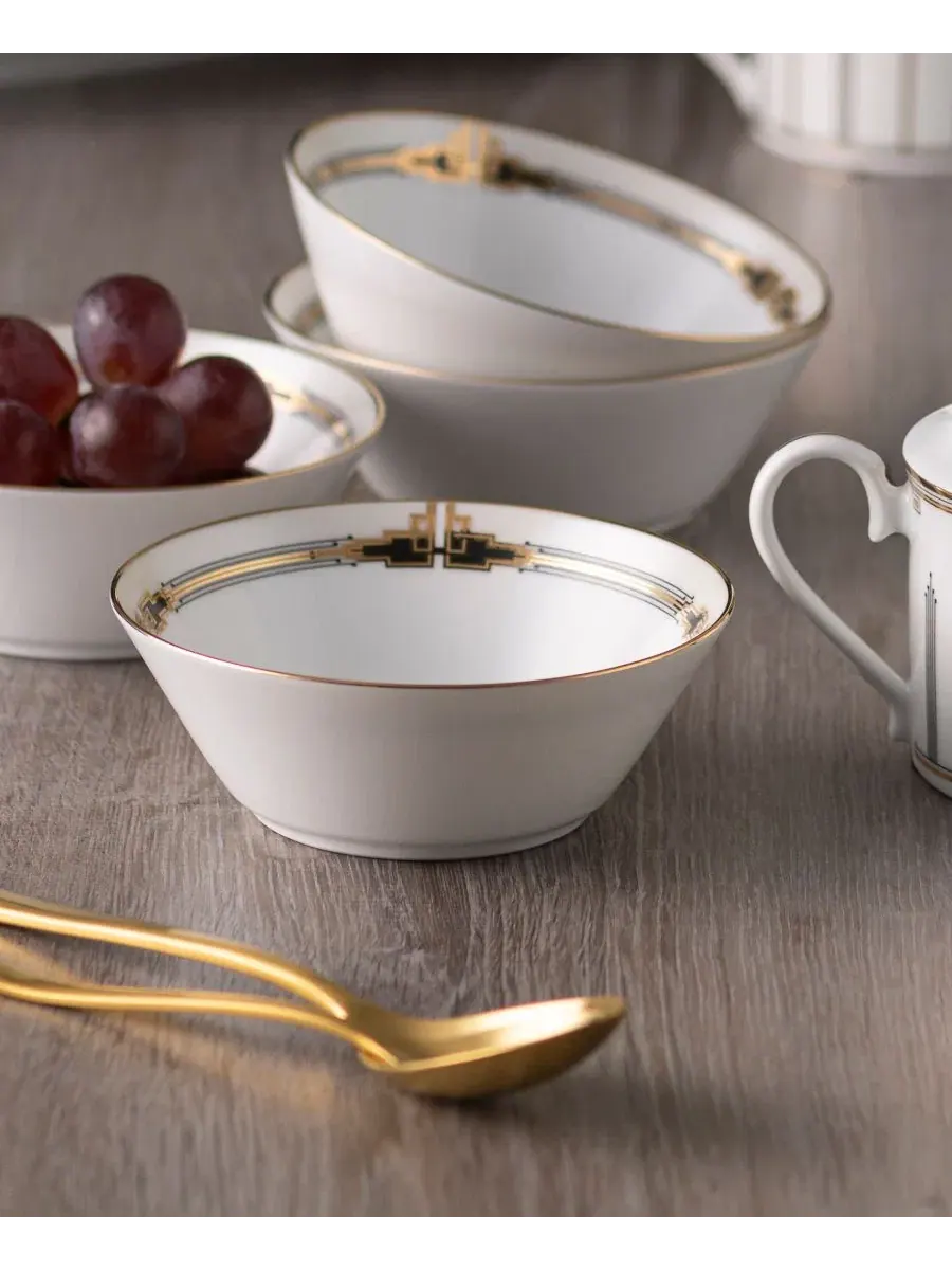 Набор декоративных пиал Noritake Empire Gold, 4 шт. — изображение 2 из 4, золотистый белый
