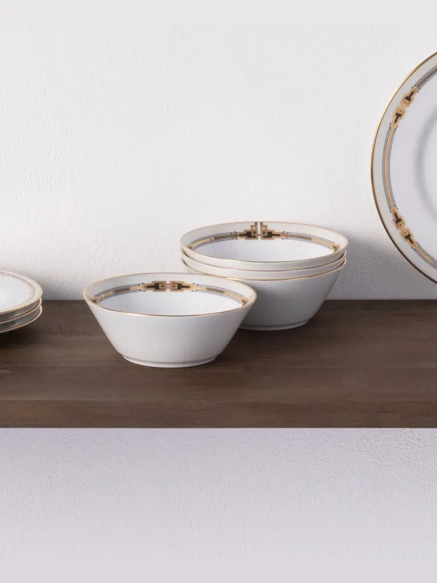 Набор декоративных пиал Noritake Empire Gold, 4 шт. — изображение 3 из 4, золотистый белый