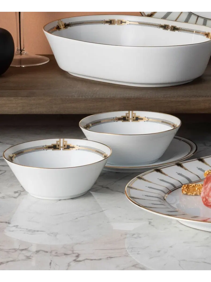 Набор декоративных пиал Noritake Empire Gold, 4 шт. — изображение 4 из 4, золотистый белый