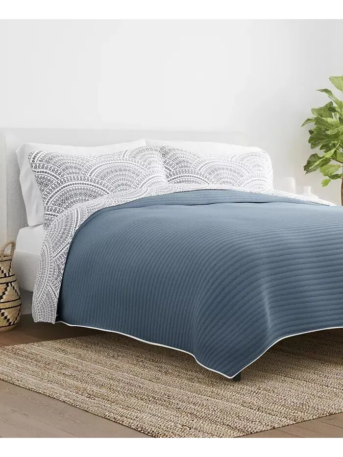 Коллекция всесезонных двусторонних одеял с гребешком ienjoy Home — изображение 5 из 9, синий