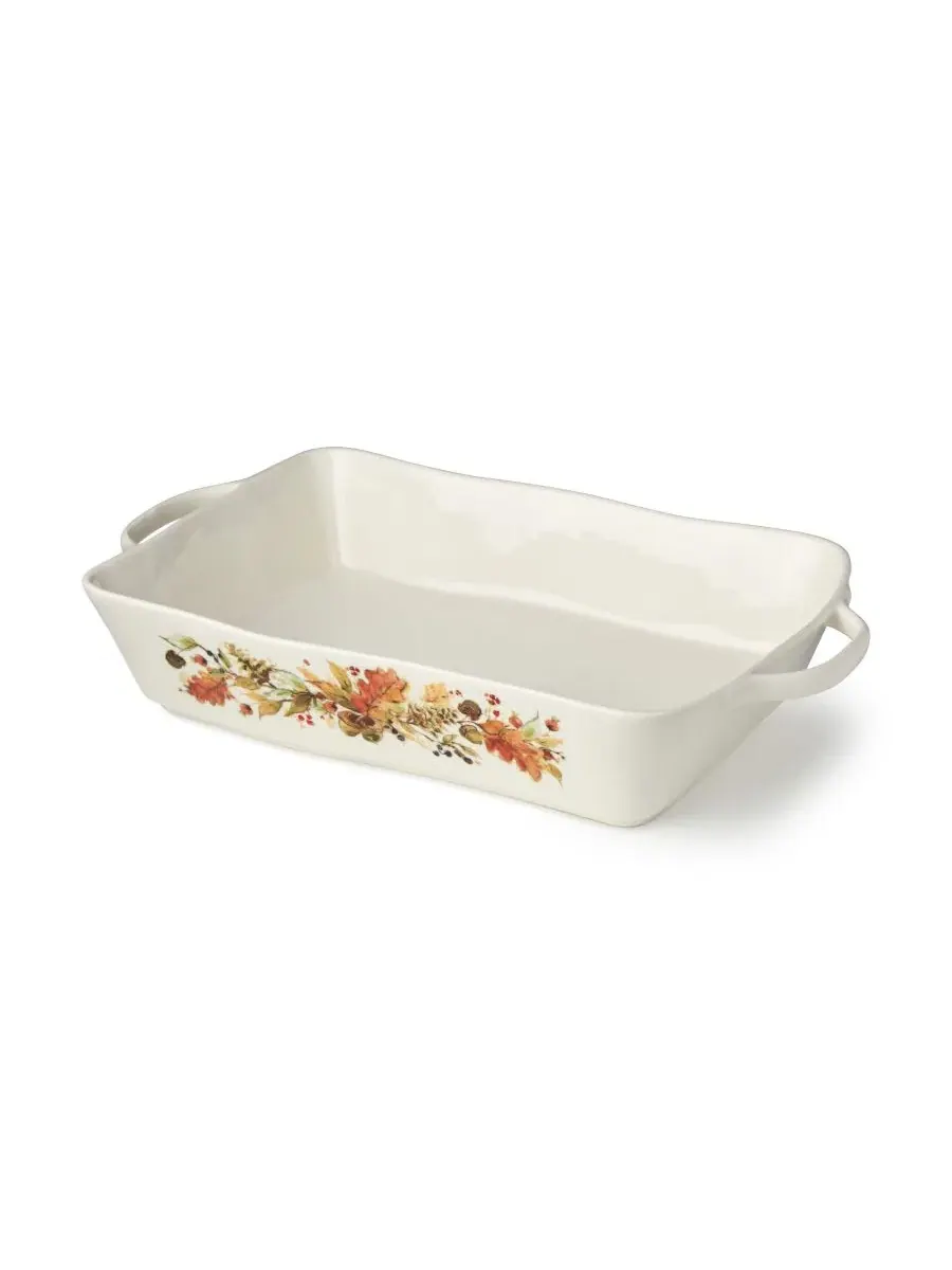 Керамическая форма для запекания Autumn Meadows Large Rectangular Baker Certified International — изображение 1 из 5, мульти