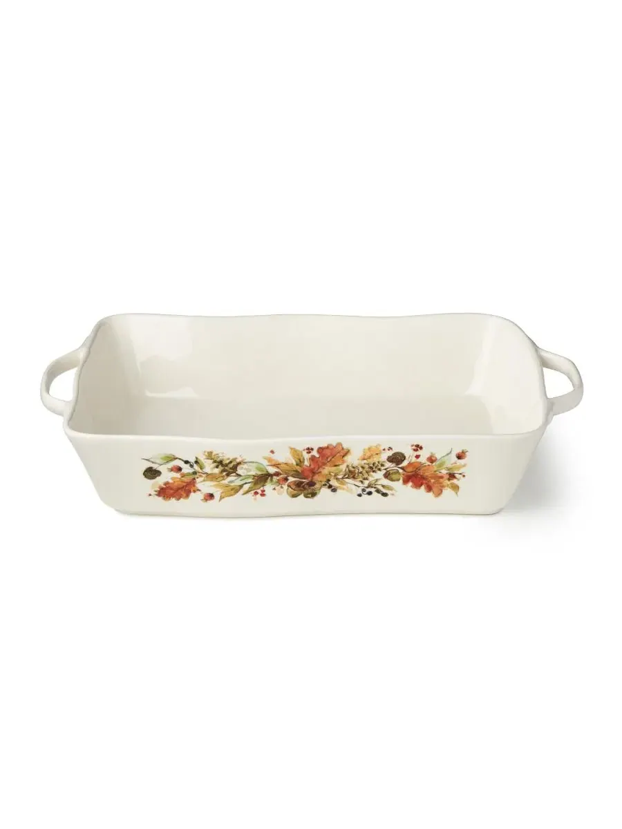 Керамическая форма для запекания Autumn Meadows Large Rectangular Baker Certified International — изображение 2 из 5, мульти