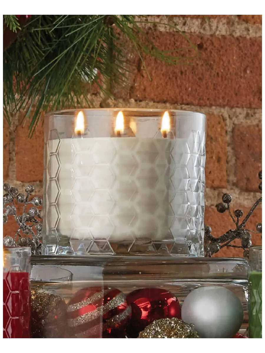 Свеча в стеклянной банке с ароматом японского кедра и сотовым рисунком ROOT CANDLES — изображение 2 из 5, прозрачный