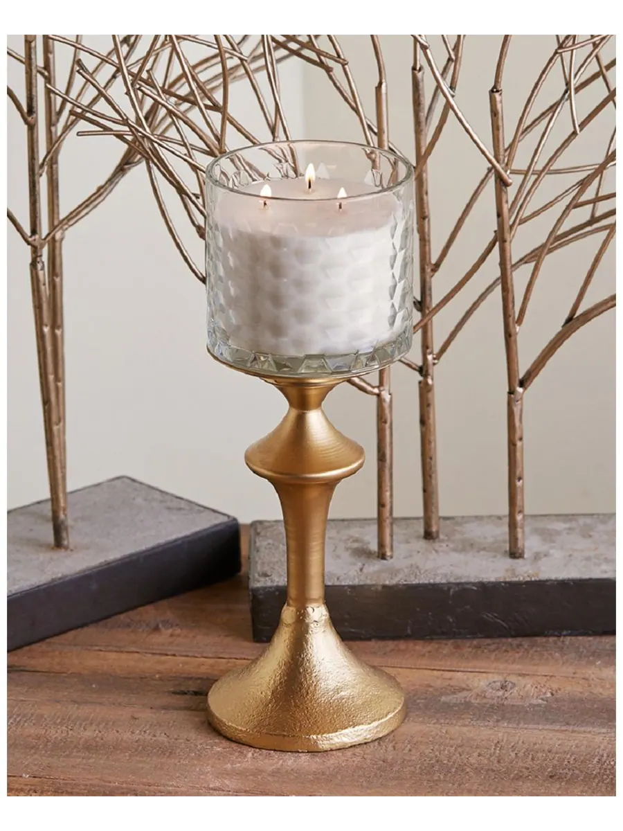 Свеча в стеклянной банке с ароматом японского кедра и сотовым рисунком ROOT CANDLES — изображение 3 из 5, прозрачный