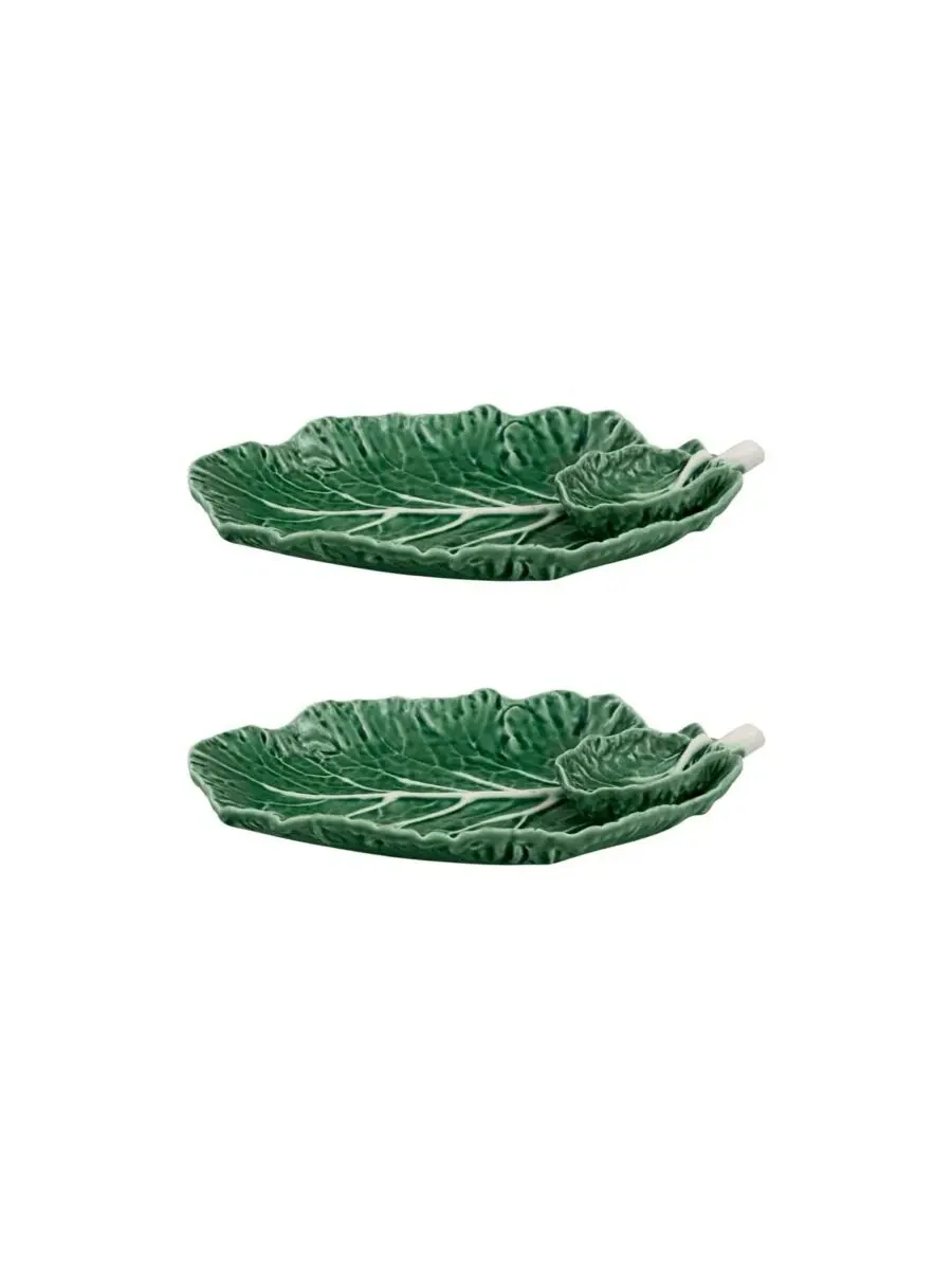 Набор из 2 предметов Cabbage Chip And Dip Bordallo Pinheiro — зеленый