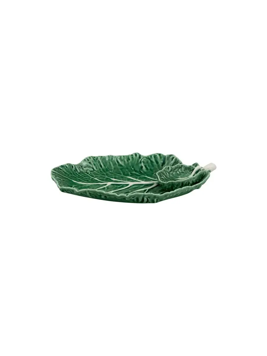 Набор из 2 предметов Cabbage Chip And Dip Bordallo Pinheiro — изображение 2 из 3, зеленый