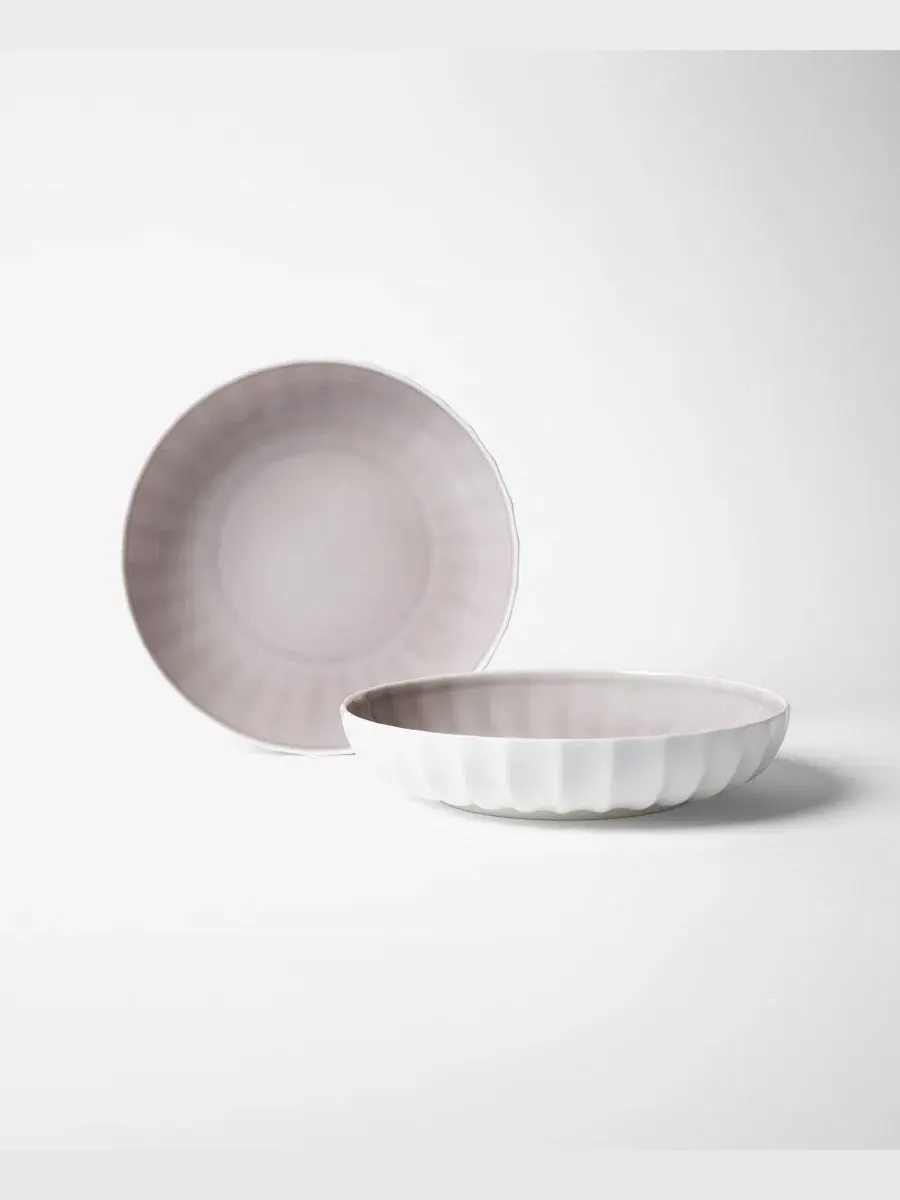 Столовый сервиз Blyss Bone China из костяного фарфора Fortessa — изображение 3 из 6, серый