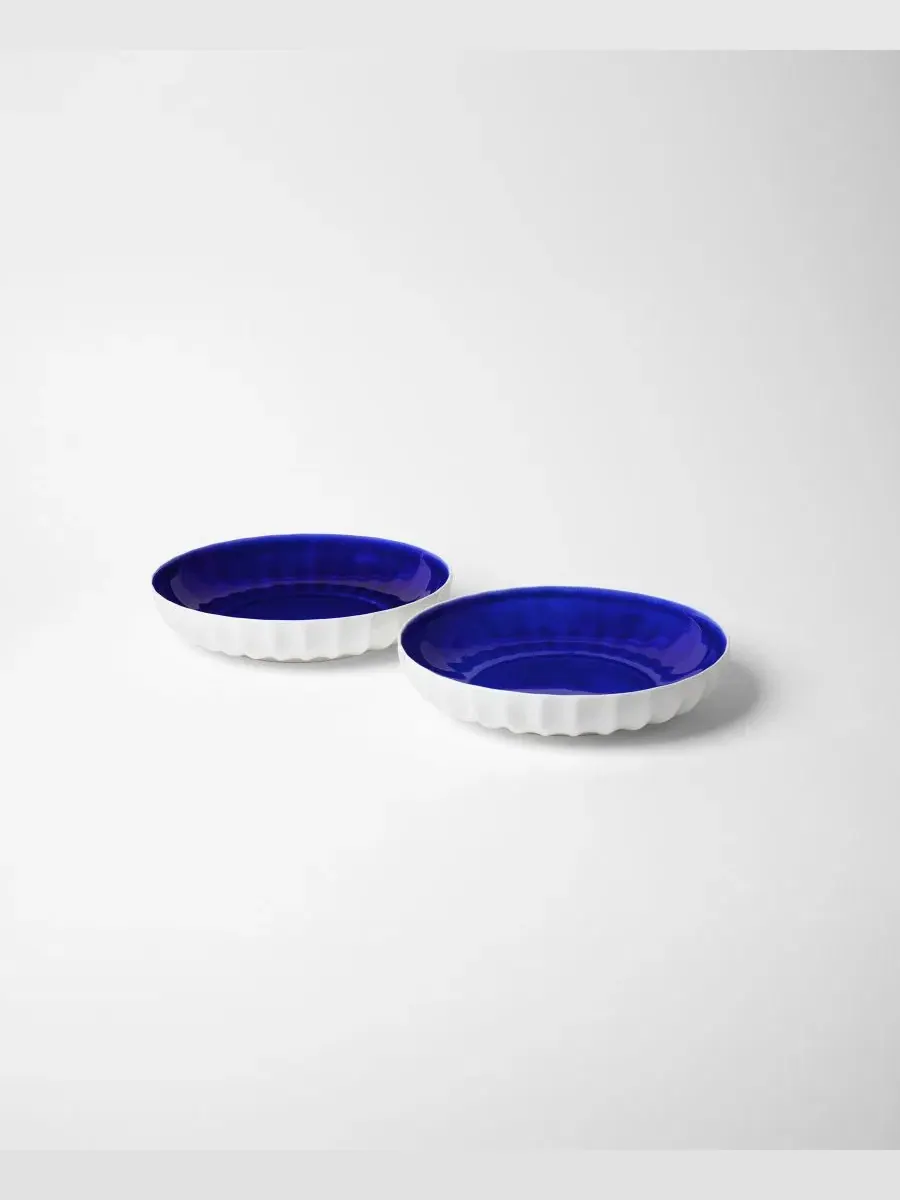 Набор посуды из костяного фарфора Blyss Bone China Fortessa — изображение 3 из 6, синий
