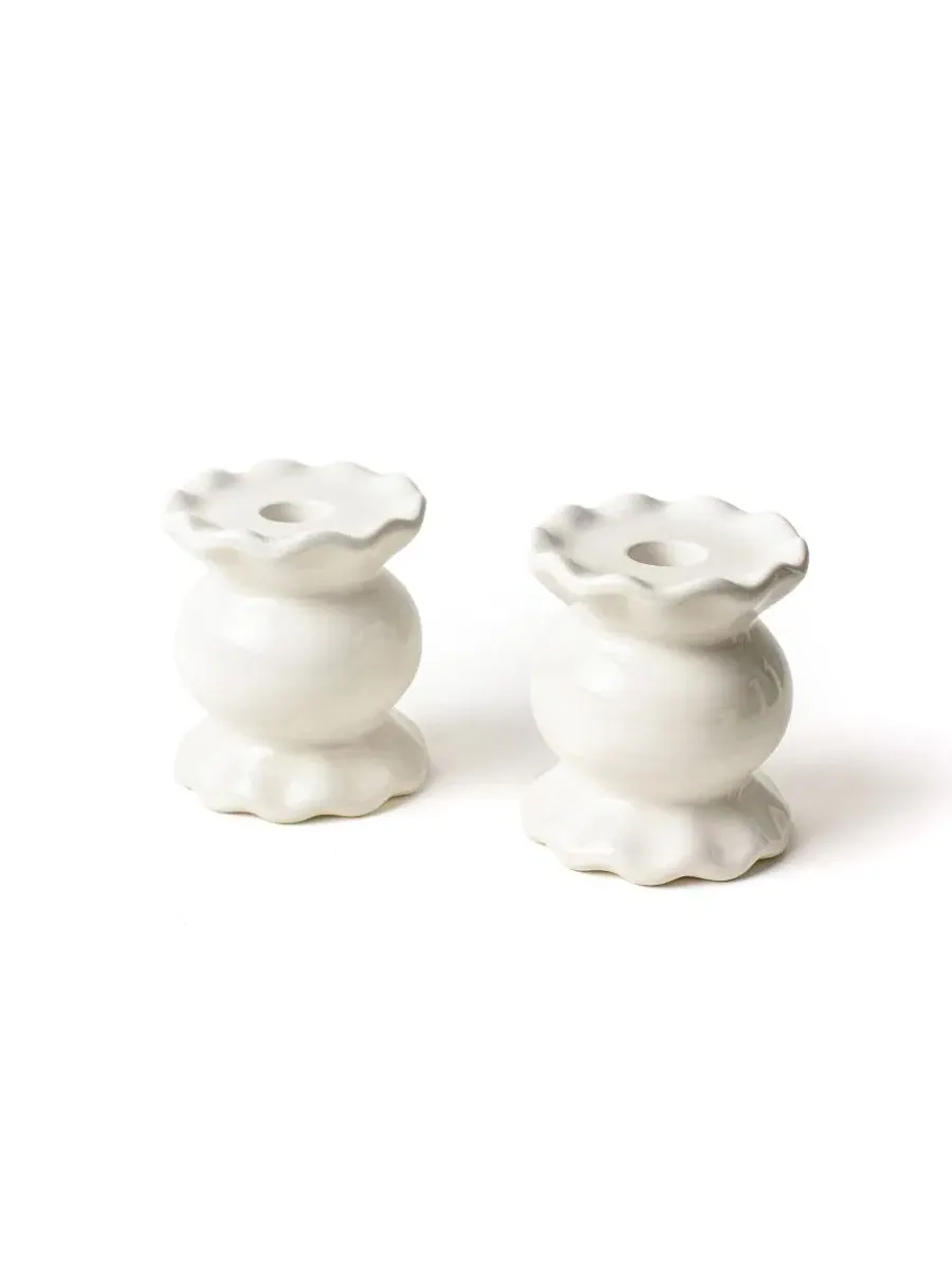 Подсвечник Signature Small Knob Candle Holder with Ruffle, набор из 2 штук Coton Colors