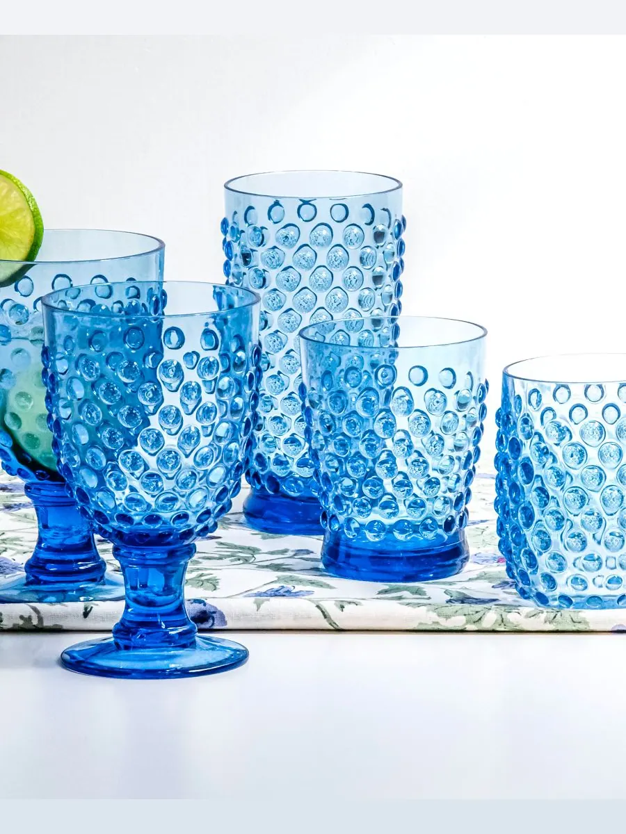 Набор из 6 предметов Hobnail Double Old Fashion Abode Homewares — изображение 2 из 3, синий
