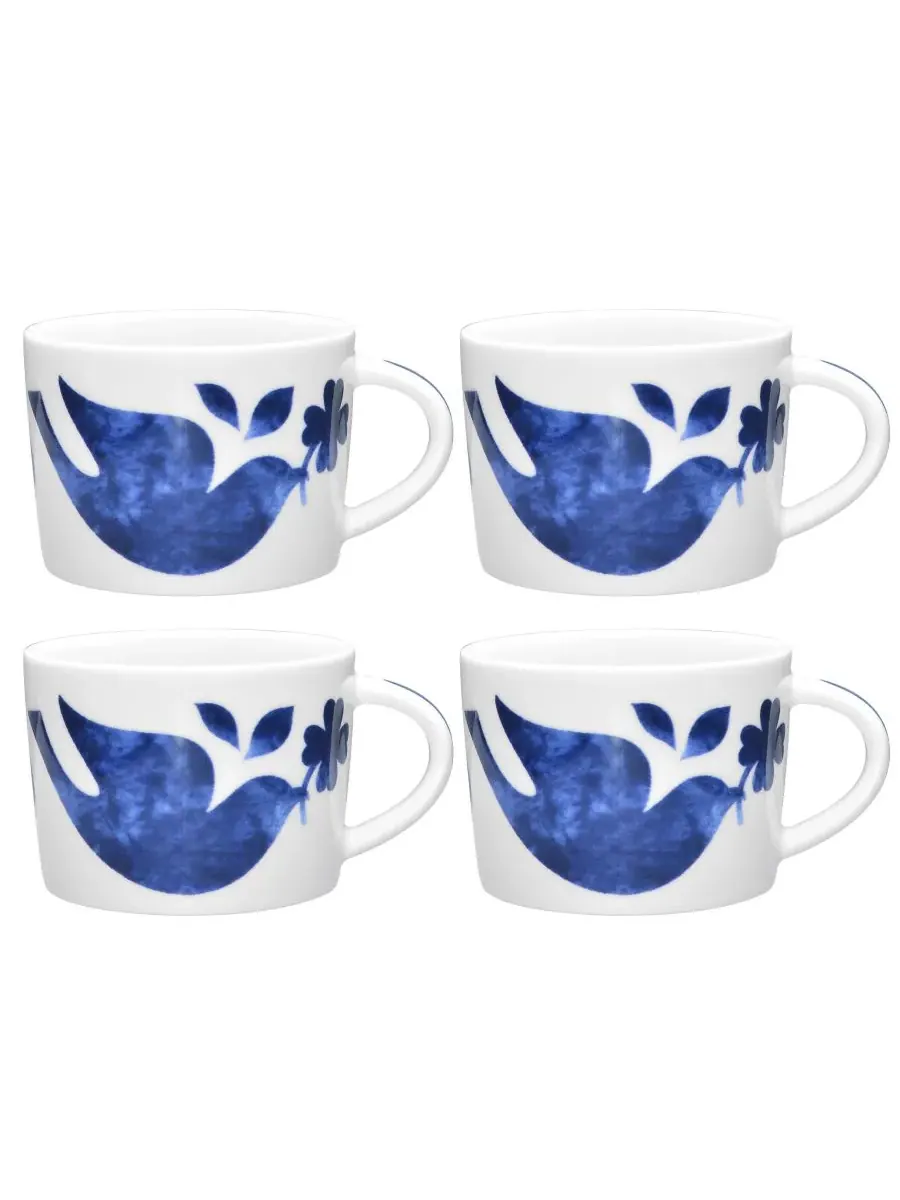 Набор из 4 чашек Noritake Sandefjord 0,2 л — изображение 1 из 4, синий