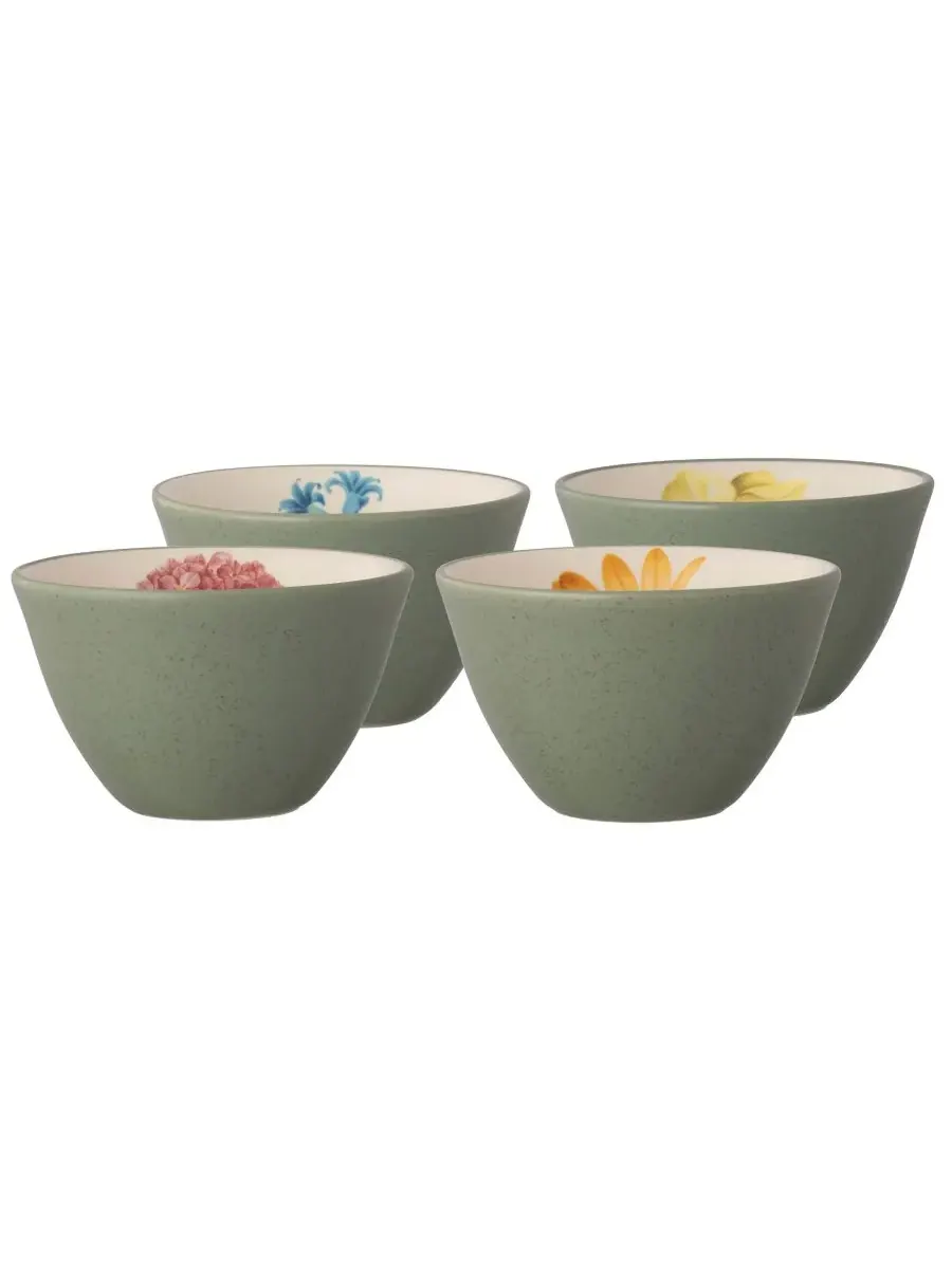 Набор из 4 мисок Noritake Colorwave с цветочными мотивами — изображение 1 из 5, зеленый