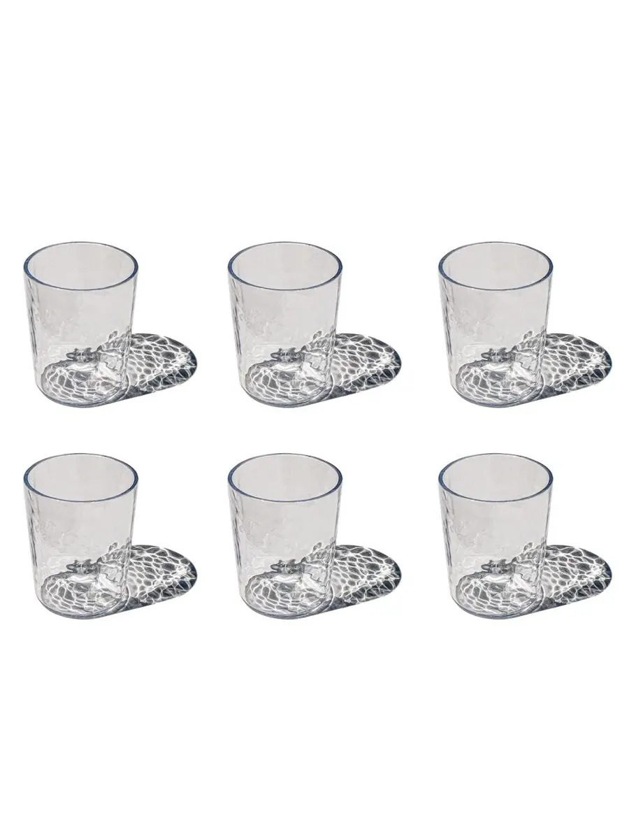 Набор стаканов Hammered Rustic Acrylic, 6 шт Abode Homewares — изображение 1 из 5, прозрачный