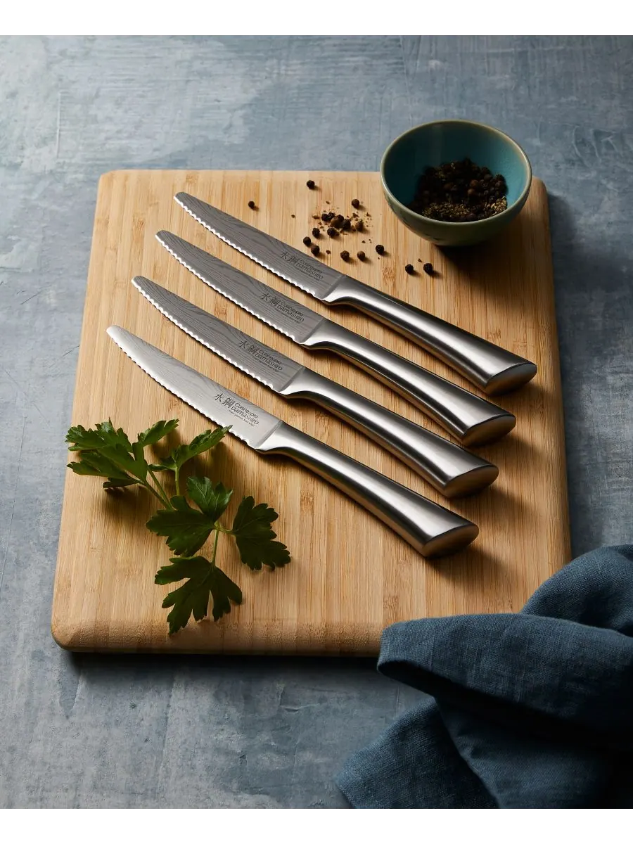 Набор ножей для стейка Damashiro 4,5 дюйма, 4 предмета Cuisine::pro, — изображение 3 из 3, нет цвета
