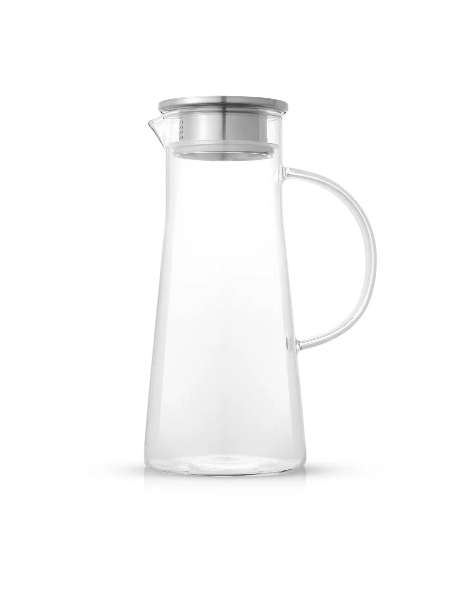 Кувшин Breeze Glass с крышкой из нержавеющей стали JoyJolt — изображение 2 из 4, прозрачный