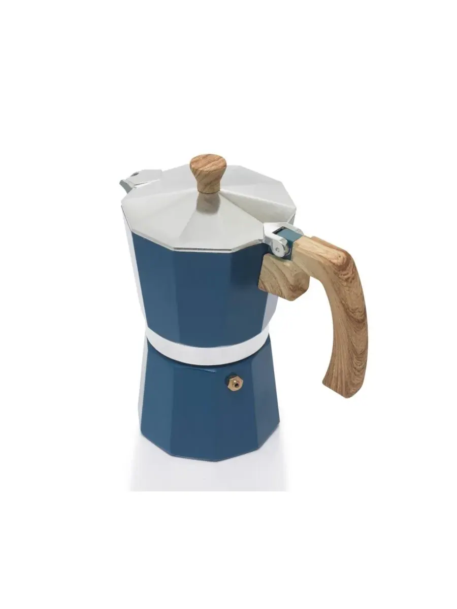 Алюминиевая кофеварка для эспрессо на 3 чашки Sedona Kitchen — изображение 2 из 4, синий