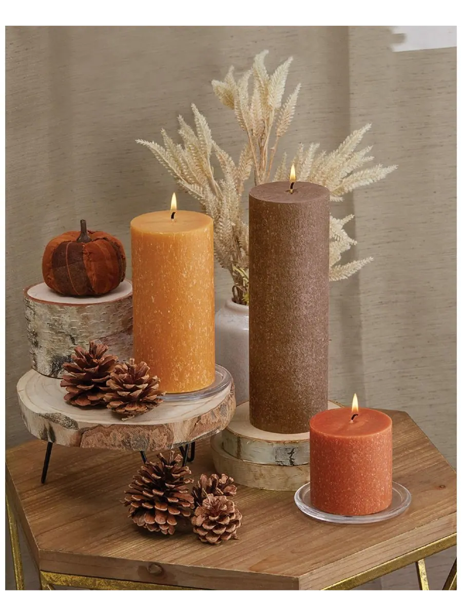 Свеча-столбик Timberline, 7,5 см x 23 см ROOT CANDLES — изображение 3 из 3, коричневый