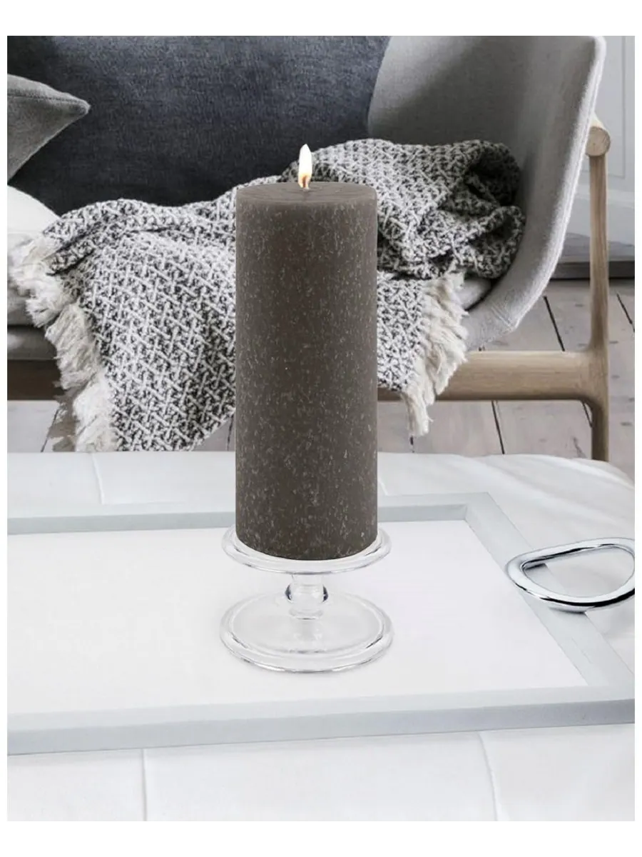 Свеча-столбик Timberline, 7,5 см x 23 см ROOT CANDLES — изображение 2 из 2, серый