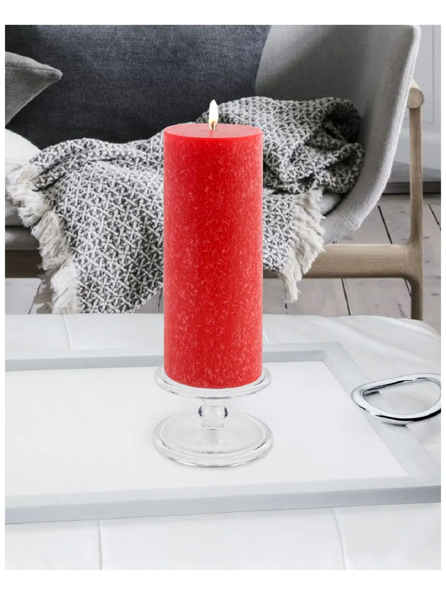 Свеча-столбик Timberline, 7,5 см x 23 см ROOT CANDLES — изображение 2 из 2, красный