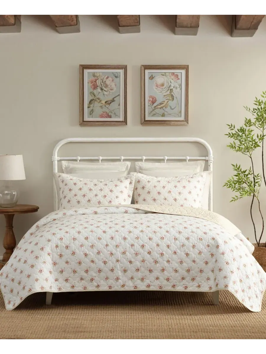 Двустороннее одеяло Dorrie, 3 предмета, размер Full/Queen Laura Ashley — изображение 1 из 7, белый
