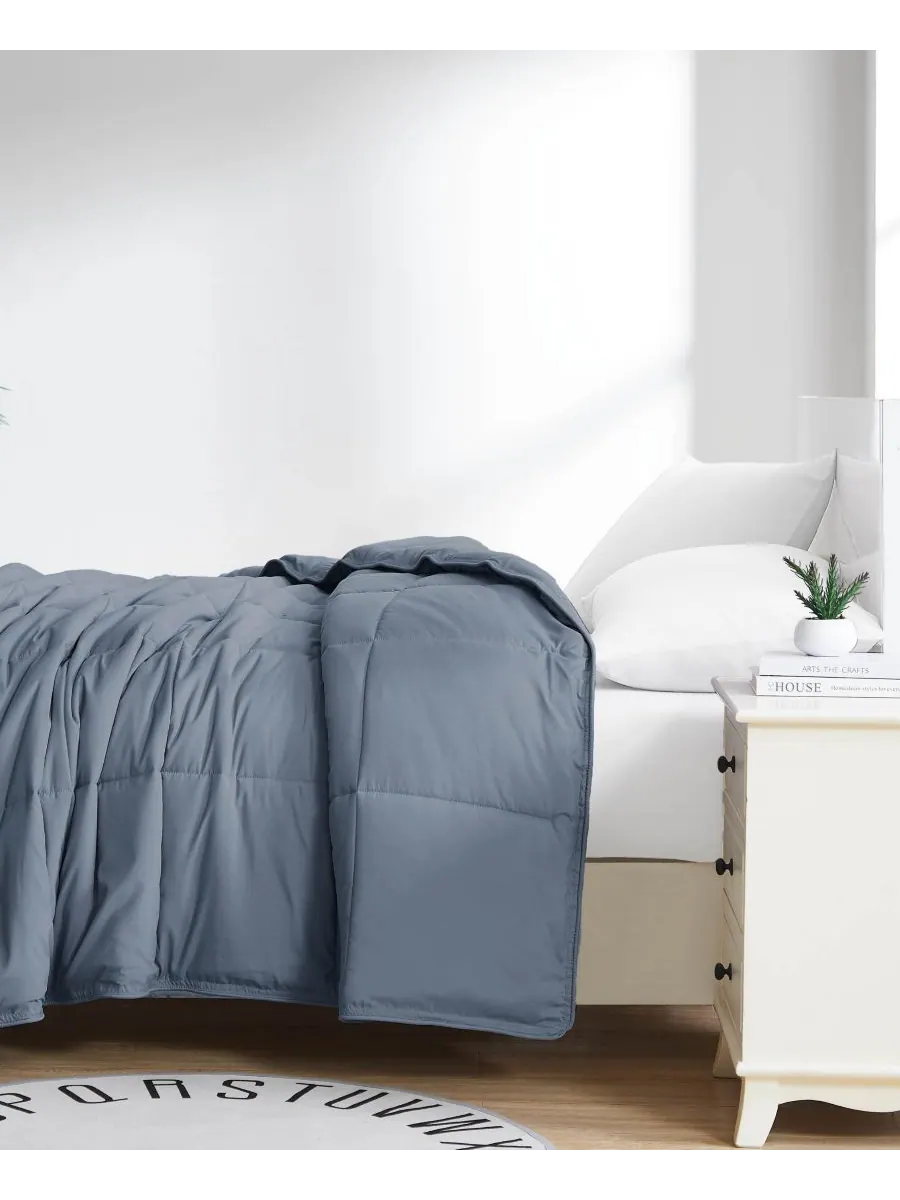Одеяло премиум-класса с наполнителем, имитирующим пух, размер Twin Southshore Fine Linens — изображение 3 из 4, синий
