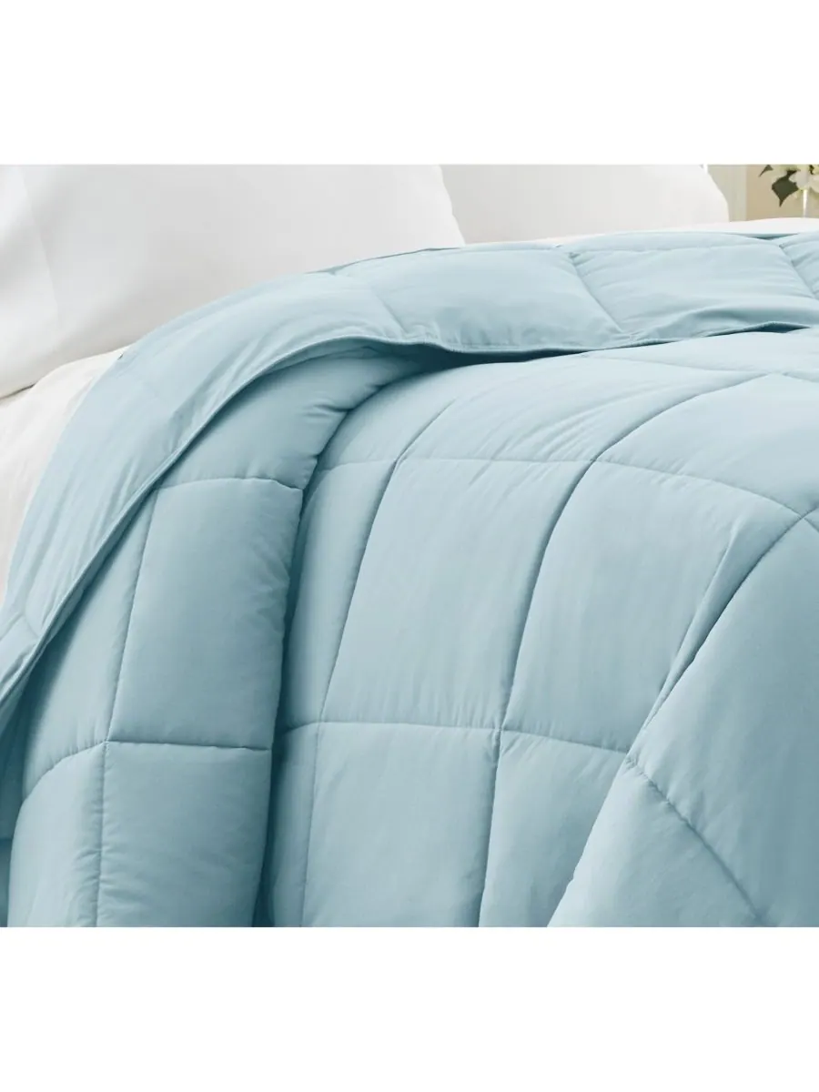 Премиальное одеяло с наполнителем, имитирующим пух, размер King Southshore Fine Linens — изображение 2 из 2, синий
