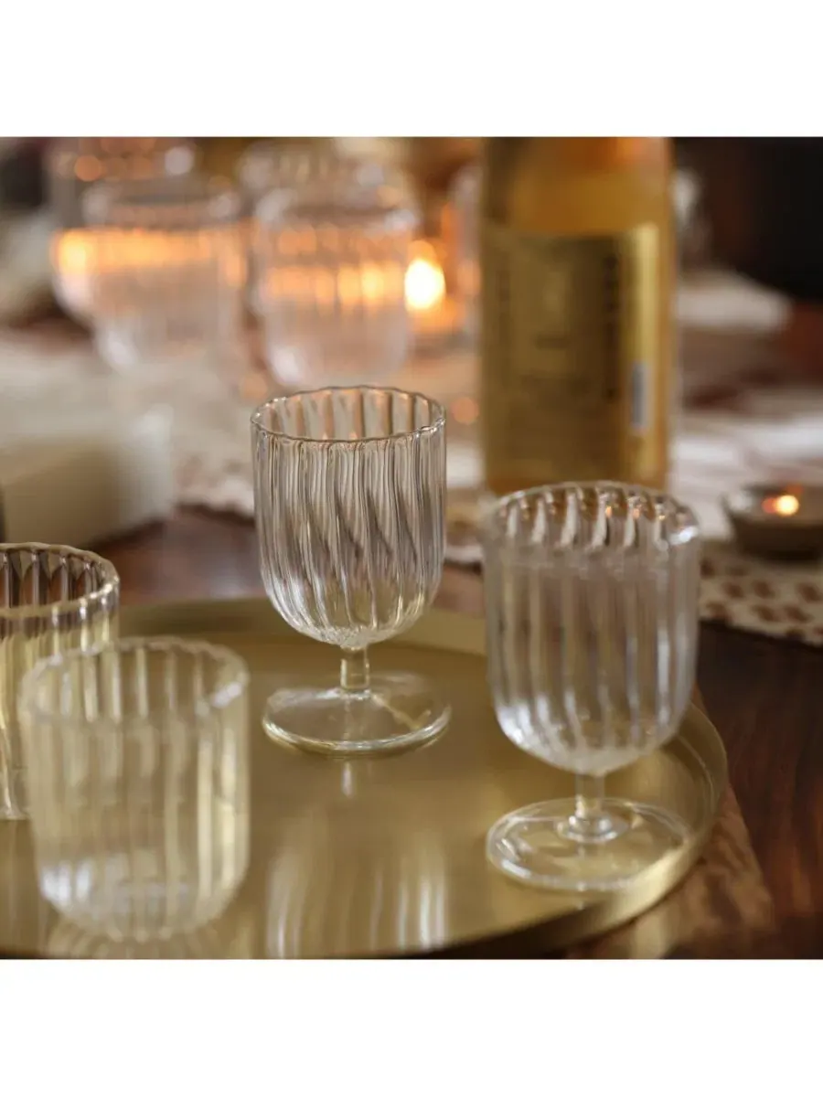 Набор из 4 бокалов Kira Stemware Chalice Fleck — изображение 3 из 3, прозрачный