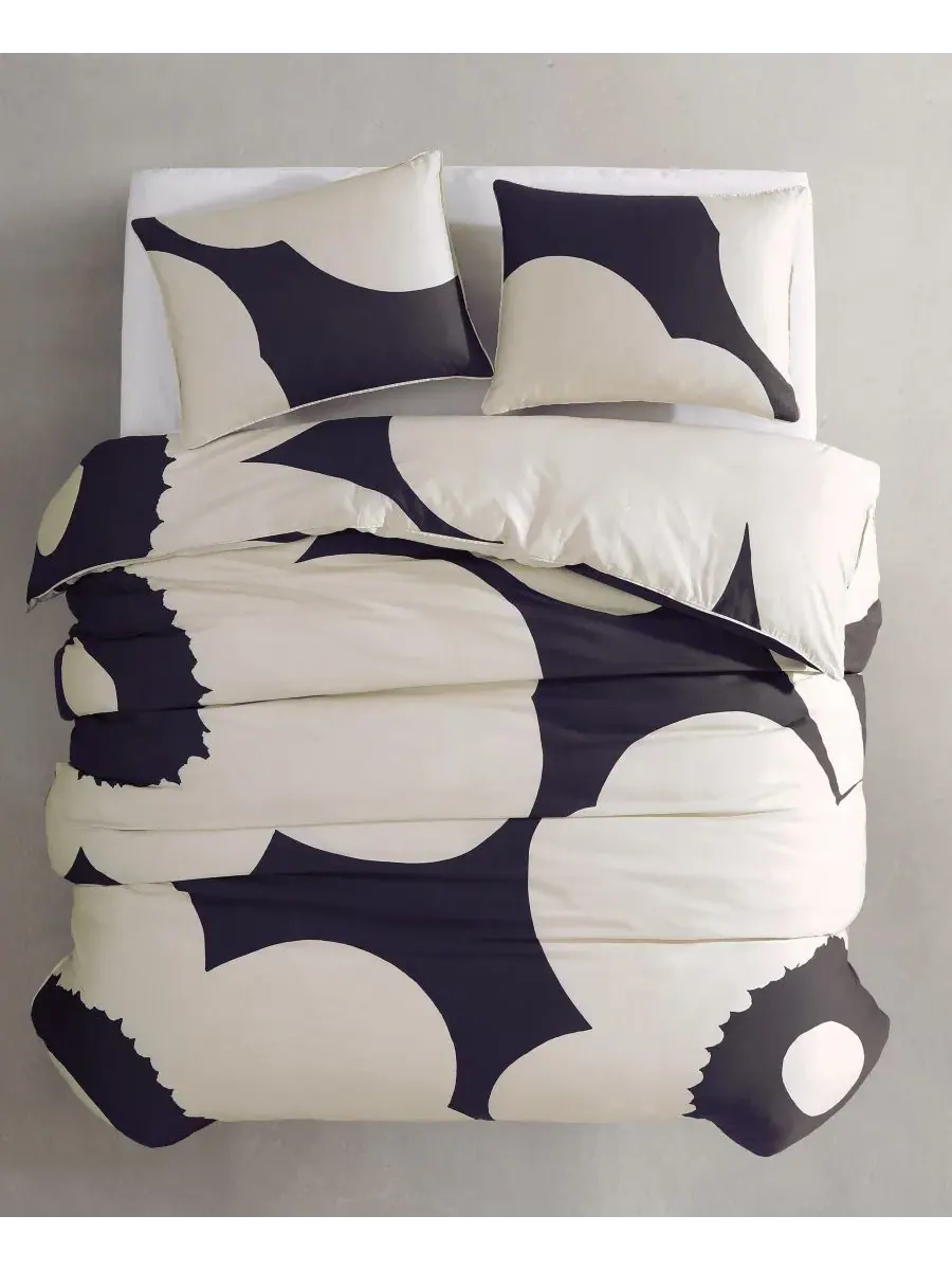 Iso Unikko Хлопок 3 шт. Комплект пододеяльников, полный/размер Queen Marimekko — изображение 10 из 10, темно-серый