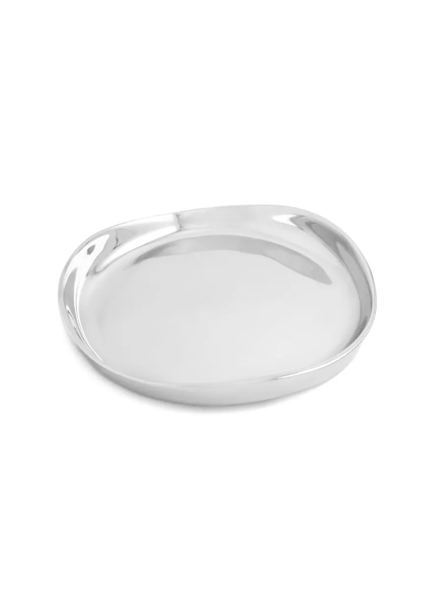 Круглый поднос Nambe Billow Nambé — изображение 2 из 2, серебряный