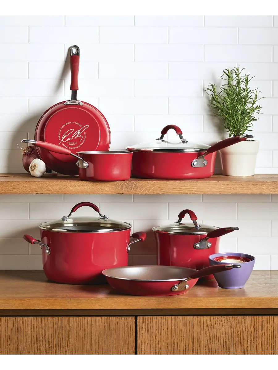 Набор посуды Cucina из 14 предметов с антипригарным покрытием и мерными стаканчиками, выполненный — изображение 6 из 10