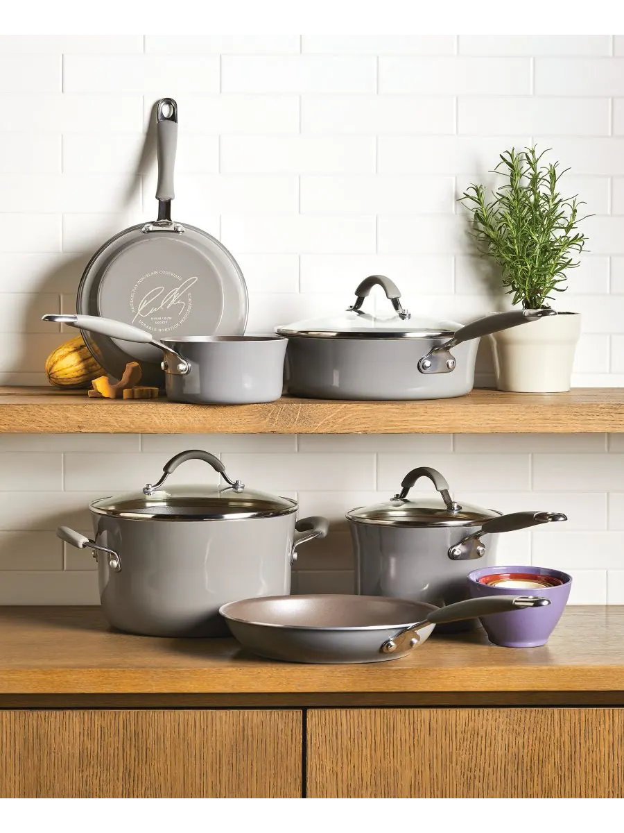 Набор посуды Cucina из 14 предметов с антипригарным покрытием и мерными стаканчиками, выполненный — изображение 10 из 10
