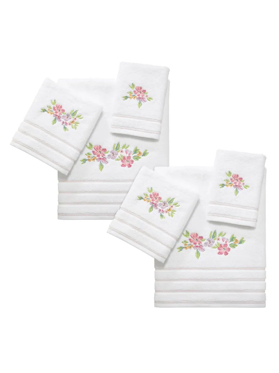 Набор из 2 полотенец для рук Catalina, 11 x 18 дюймов IZOD, White, Fingertip Towels — изображение 3 из 4, белый