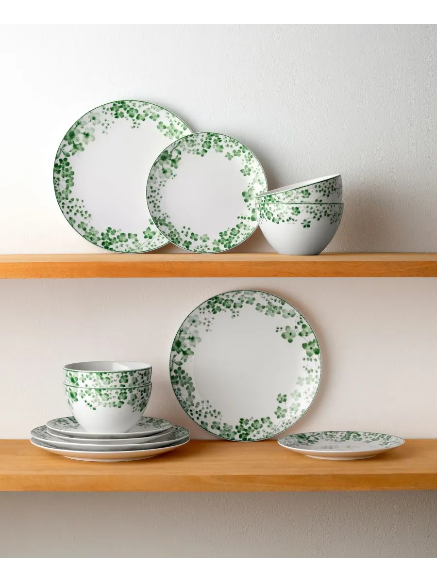 Набор посуды Bloomington Road из 12 предметов, на 4 персоны Noritake — изображение 2 из 10, зеленый
