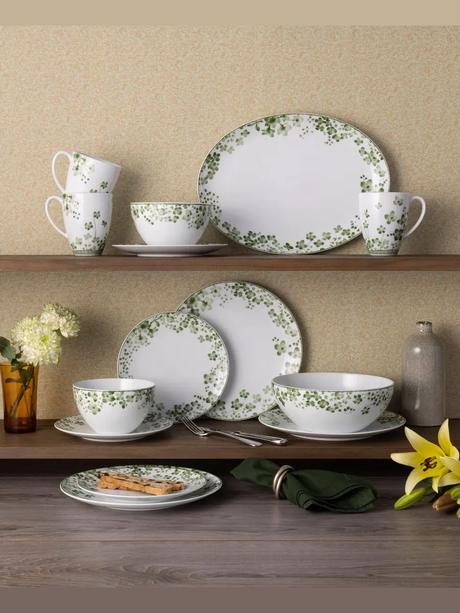 Набор посуды Bloomington Road из 12 предметов, на 4 персоны Noritake — изображение 7 из 10, зеленый