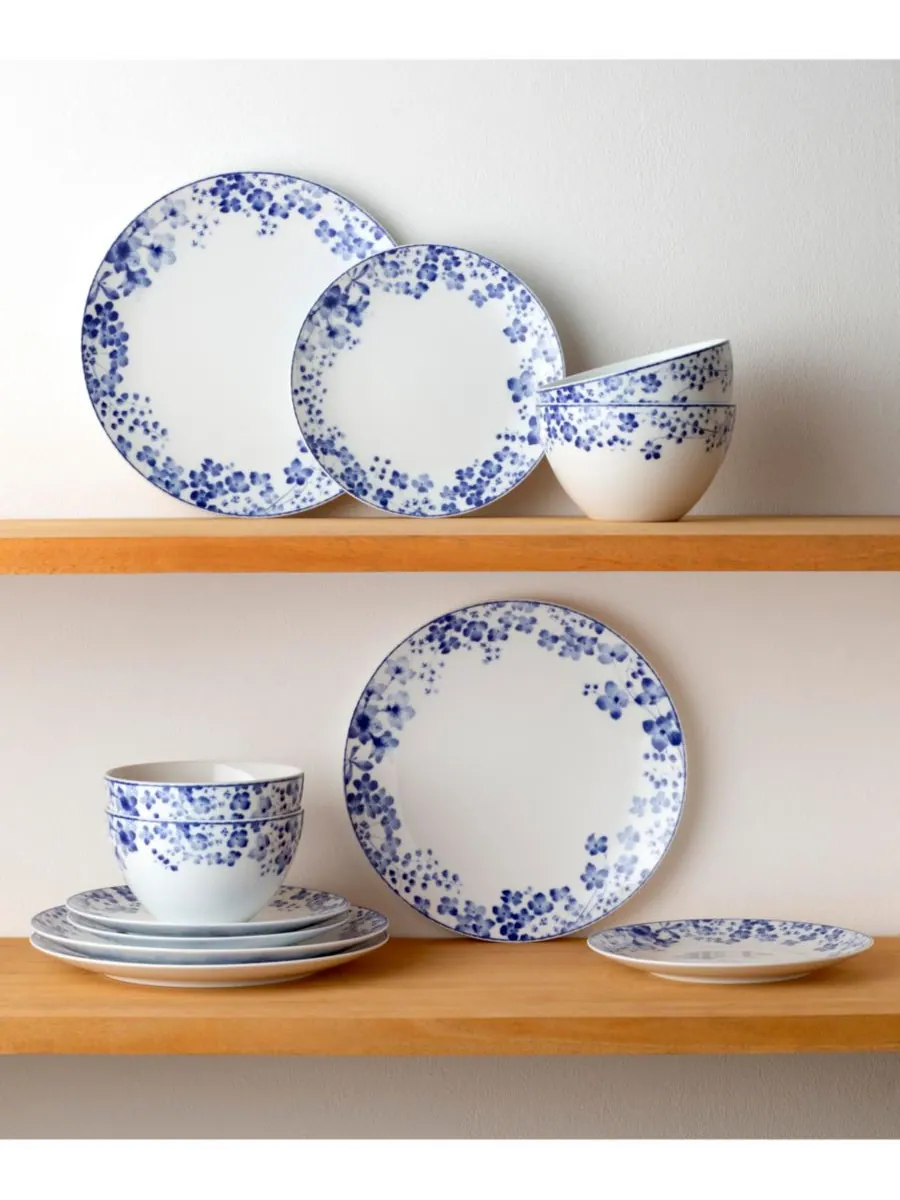 Набор посуды Bloomington Road из 12 предметов, на 4 персоны Noritake — изображение 2 из 10, синий