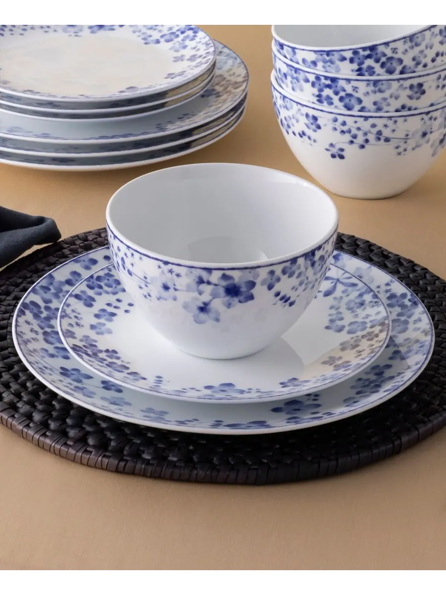 Набор посуды Bloomington Road из 12 предметов, на 4 персоны Noritake — изображение 3 из 10, синий