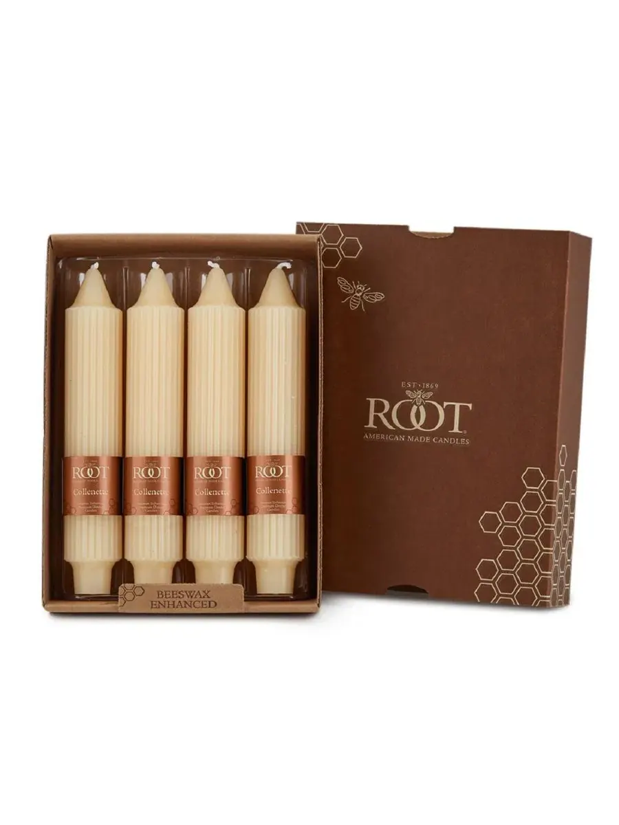 Набор из 4 конусных свечей Grecian Collenette 18 см Root Candles