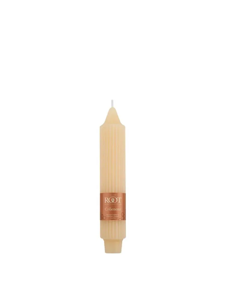 Набор из 4 конусных свечей Grecian Collenette 18 см Root Candles — изображение 2 из 3, кремовый
