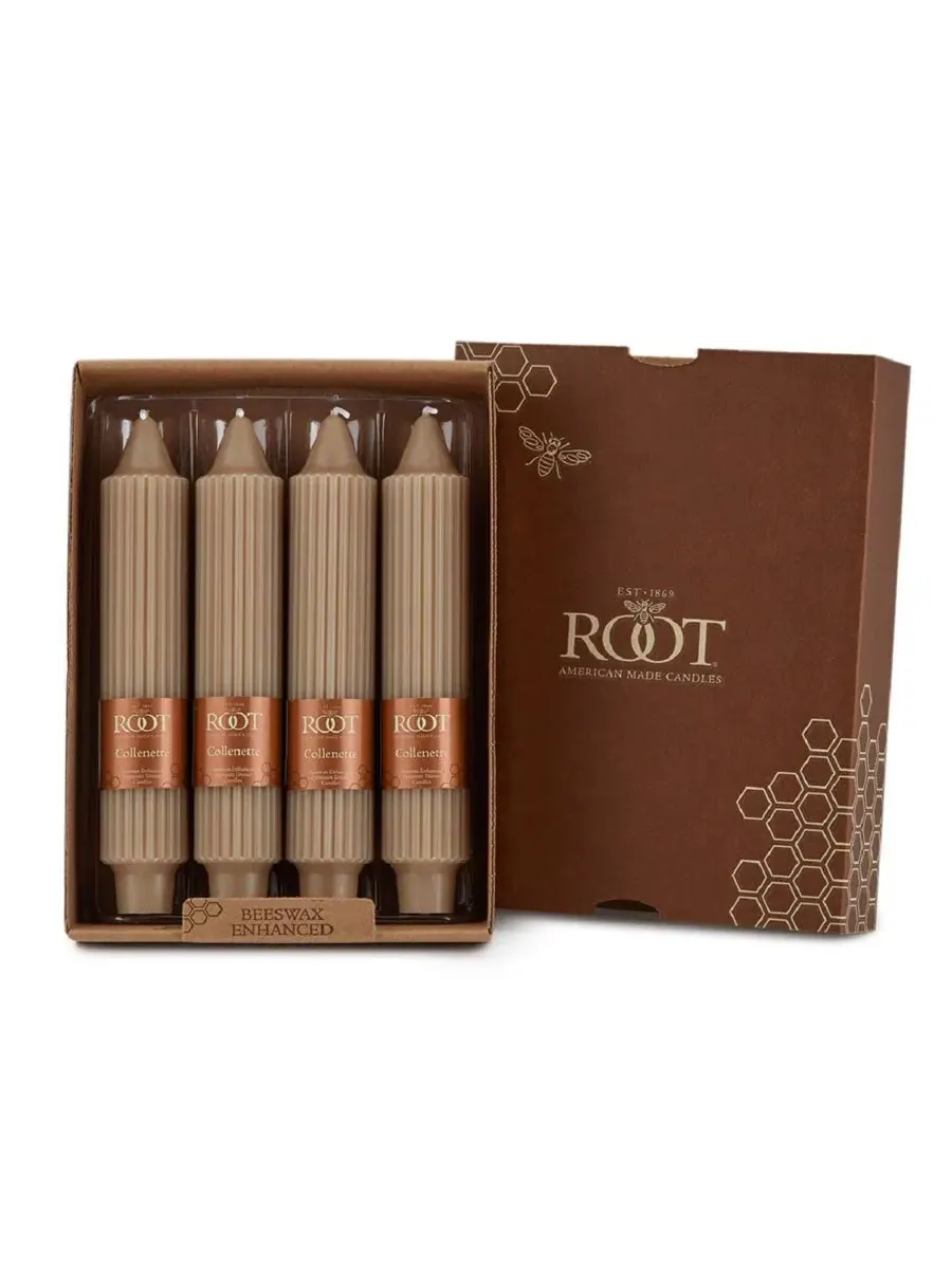 Набор из 4 конусных свечей Grecian Collenette 18 см Root Candles