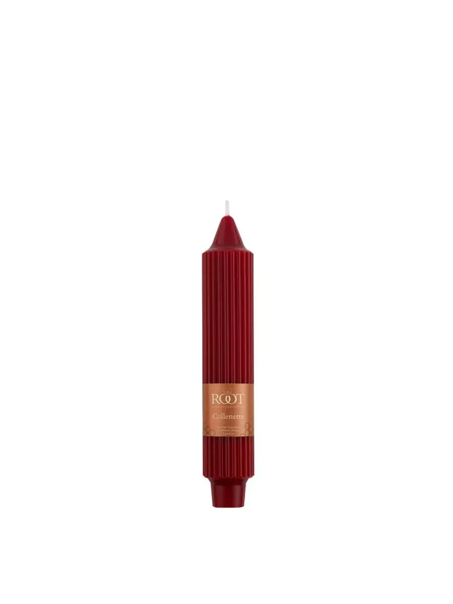 Набор из 4 конусных свечей Grecian Collenette 18 см Root Candles, гранатовый — изображение 2 из 4