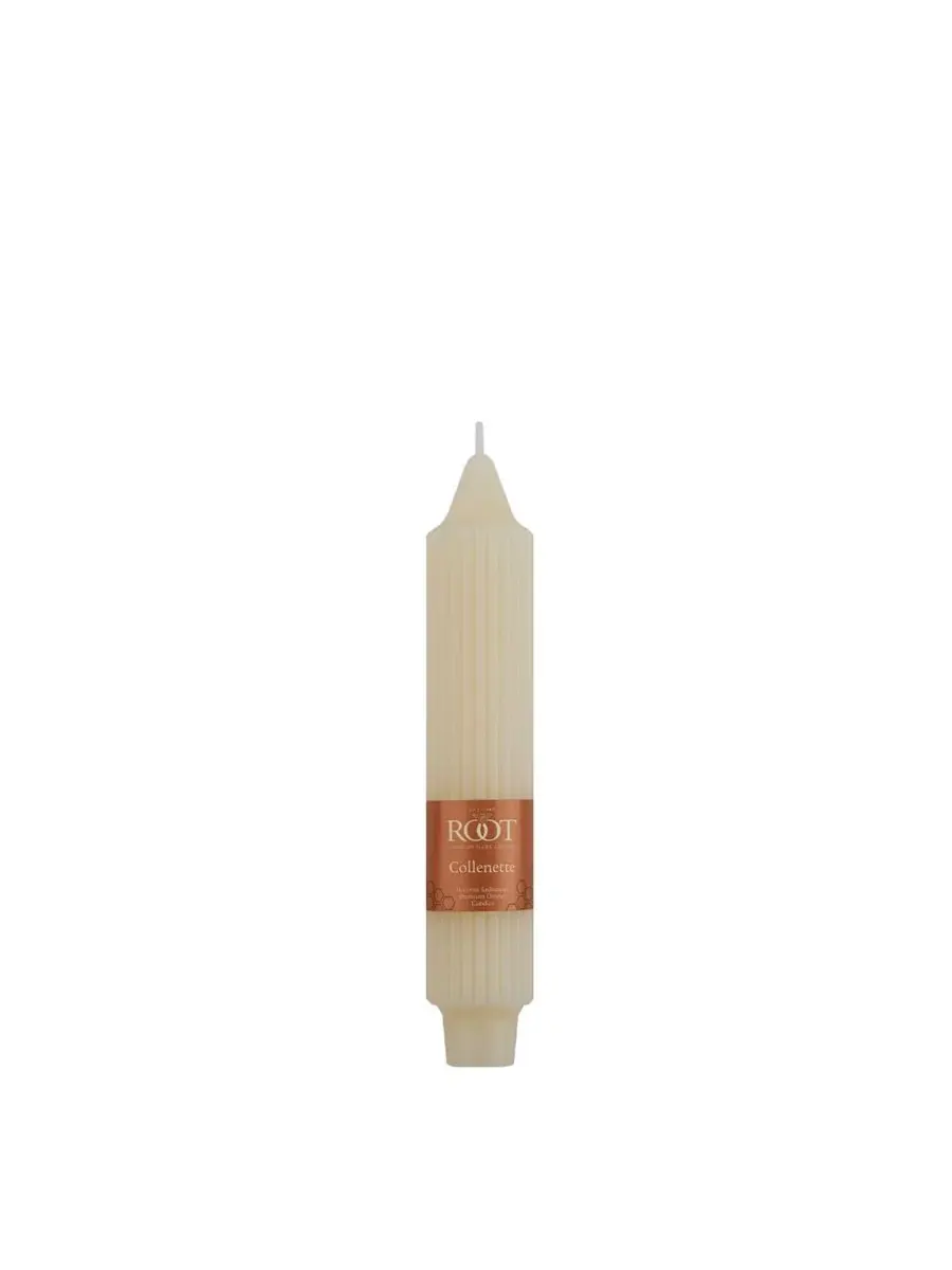 Набор из 4 конусных свечей Grecian Collenette 18 см Root Candles — изображение 2 из 6, белый