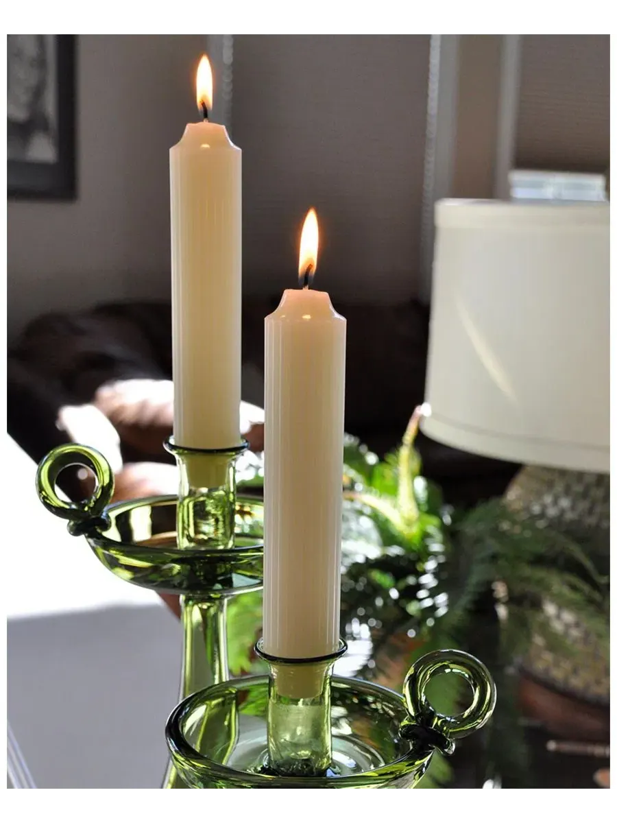 Набор из 4 конусных свечей Grecian Collenette 18 см Root Candles — изображение 6 из 6, белый