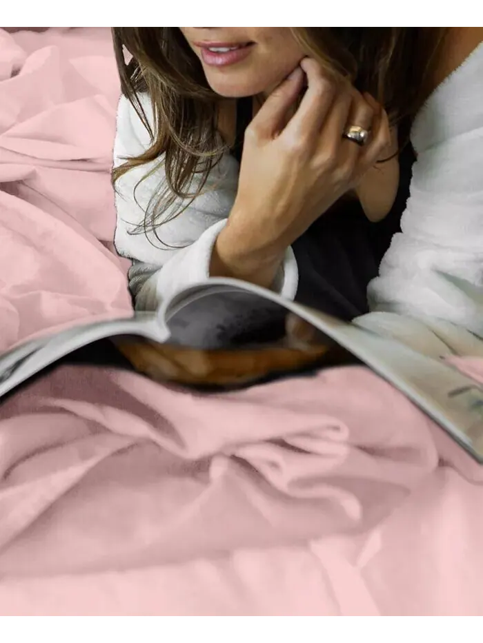 Роскошный мягкий гладкий комплект пододеяльников Pillow Gal — изображение 2 из 3, розовый
