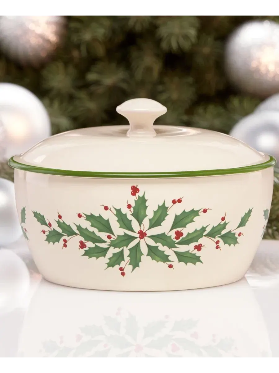 Жаропрочное блюдо для запекания с крышкой Hosting the Holidays Lenox — изображение 4 из 5, нет цвета