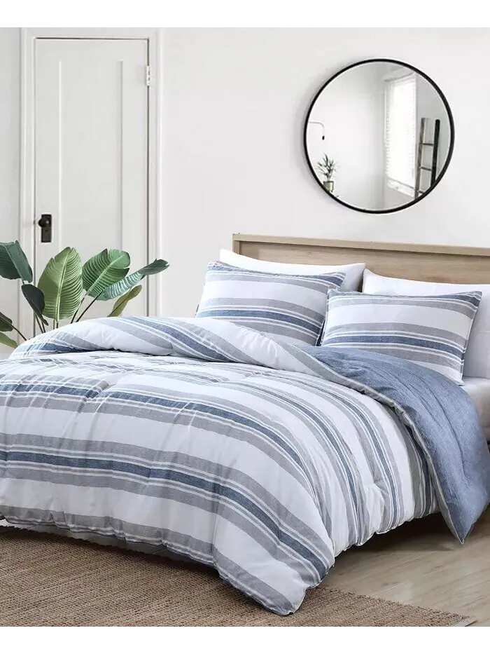 Двусторонний комплект одеял Bay Shore из 2 предметов, Twin/Twin XL Nautica — изображение 1 из 5, темно-синий