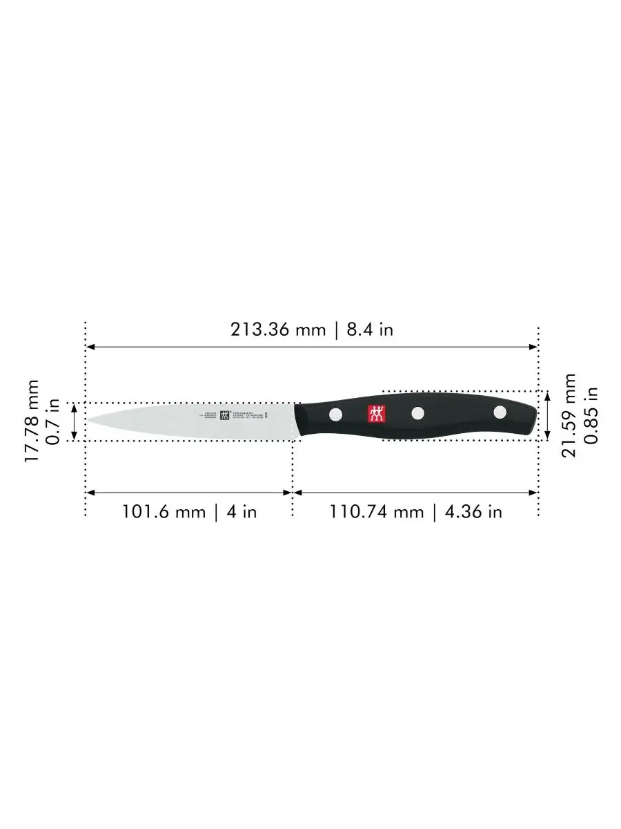 Нож JA Henckels Twin Signature 10 см парер Zwilling — изображение 2 из 5, нет цвета