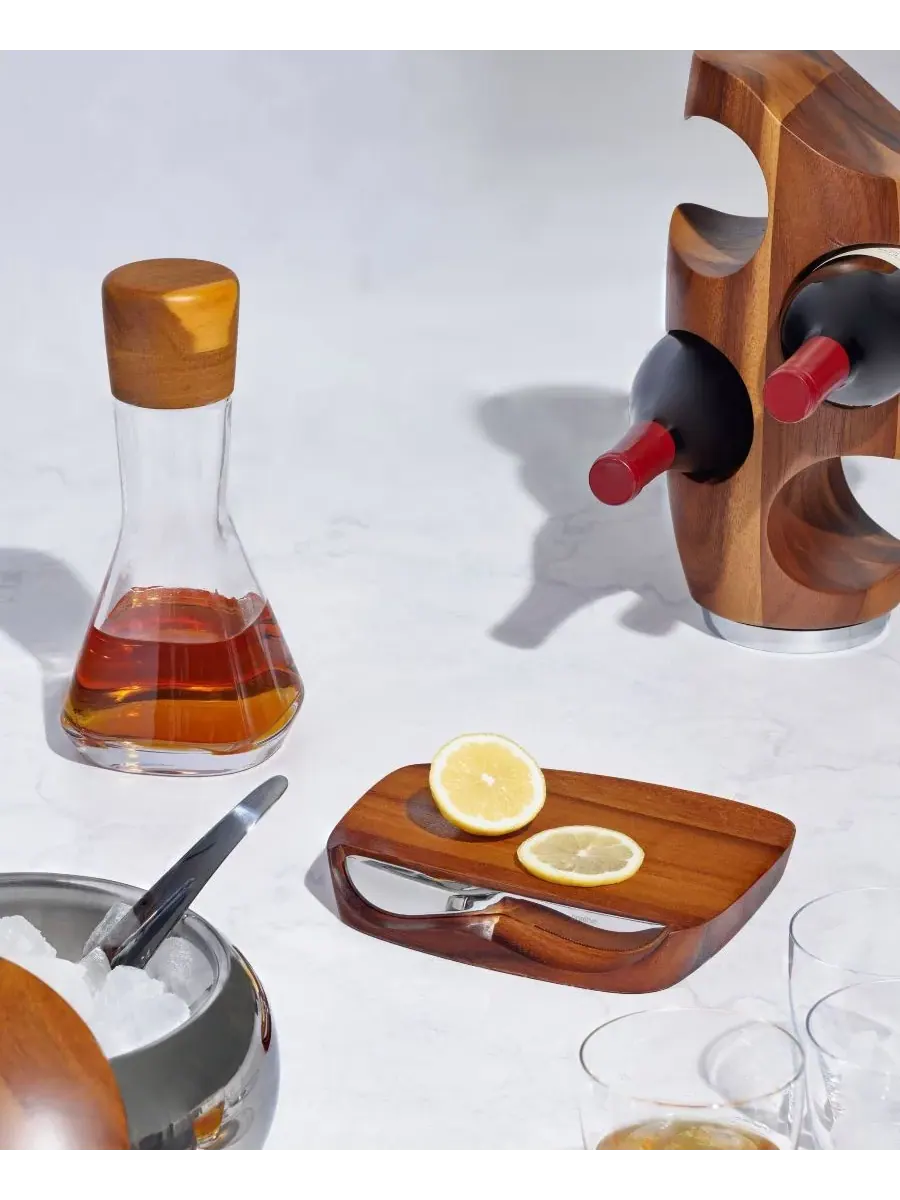 Графин Vie Decanter 25 см Nambe — изображение 4 из 7, прозрачный коричневый