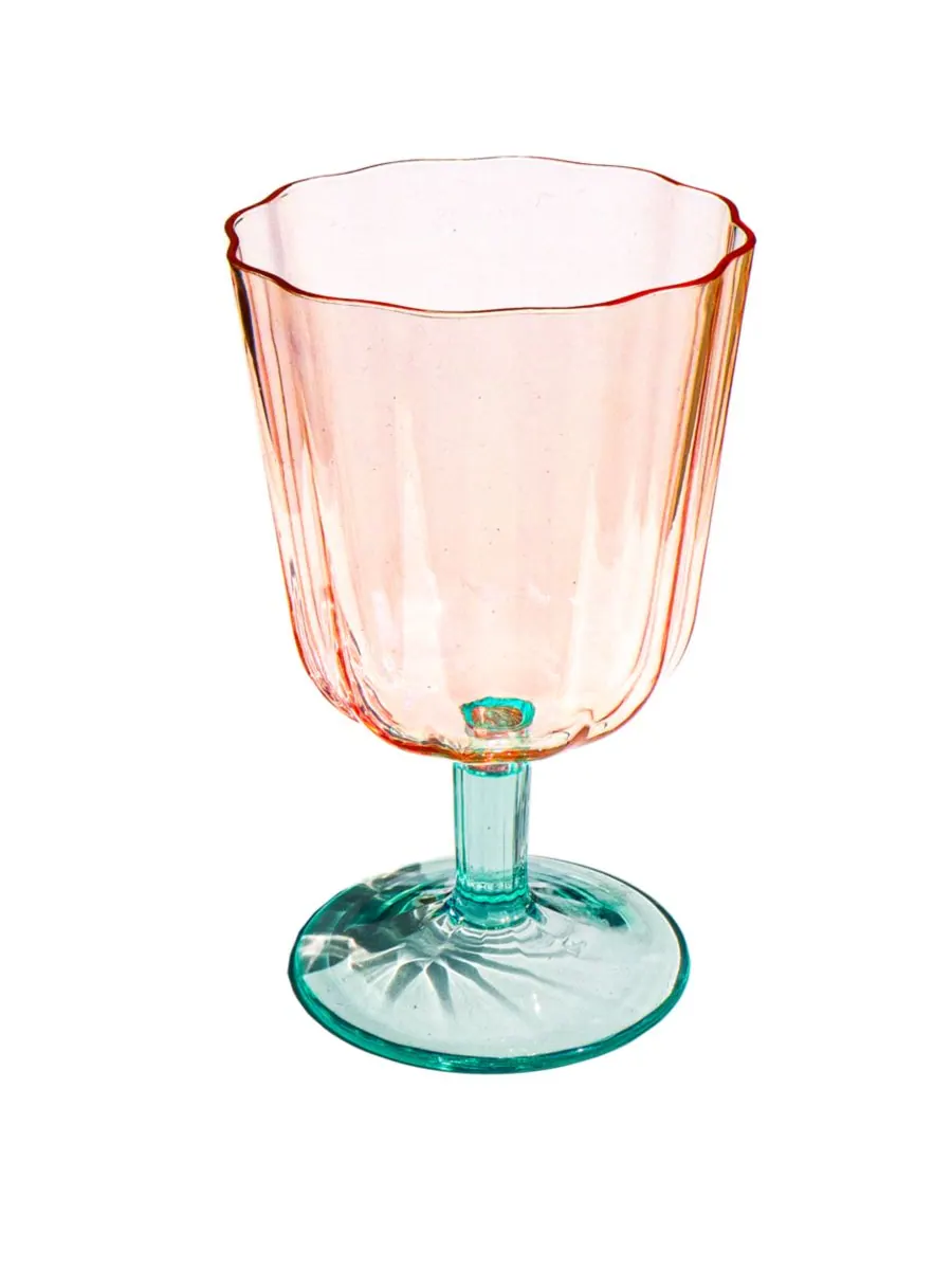 Набор из 6 больших стаканов Vines Etch Abode Homewares — изображение 2 из 3, розовый