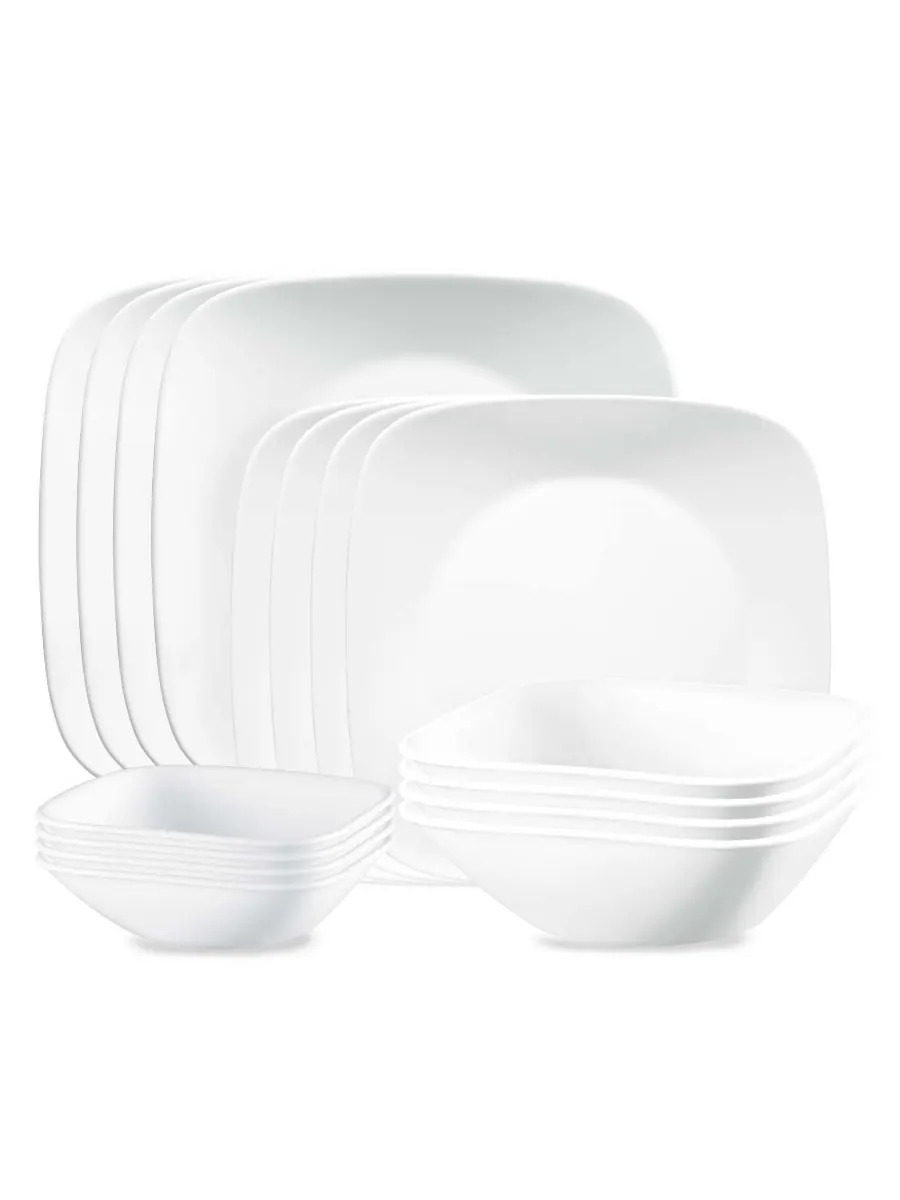 Corelle Набор посуды Vivid White, 16 предметов, на 4 персоны — белый
